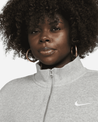 Nike Sportswear Phoenix Fleece Women's Oversized 1/2-Zip Crop Sweatshirt  (Plus Size). Nike.com