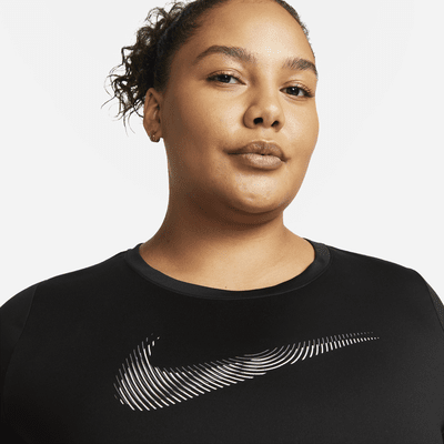 Nike Dri-FIT Swoosh Women's Short-Sleeve Running Top (Plus Size). Nike ID
