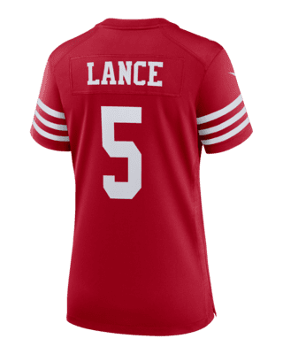 Nike Youth San Francisco 49ers Trey Lance #5 White Game Jersey