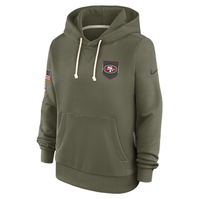 San Francisco 49ers Salute to Service Sideline Women's Nike Dri-FIT NFL Pullover Hoodie