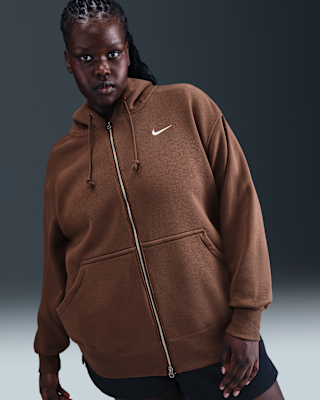 Женское худи Nike Sportswear Phoenix Fleece Oversized Full-Zip Hoodie (Plus Size)