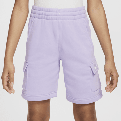 Shorts cargo para niños talla grande Nike Sportswear Club Fleece