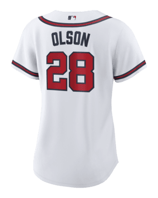 Men's Matt Olson White Atlanta Braves Big & Tall Replica Player Jersey