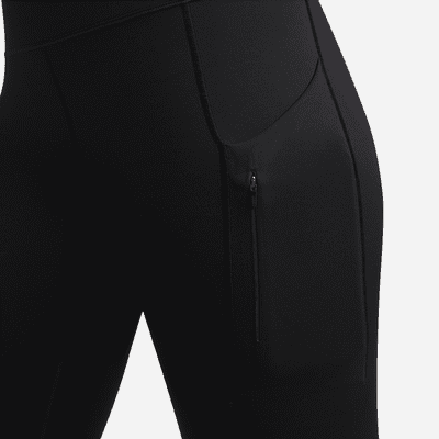 Leggings cropped de tiro alto y sujeción firme con bolsillos para mujer Nike Go