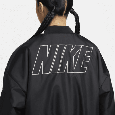 Nike Sportswear Women's Reversible Faux Fur Bomber Jacket. Nike VN