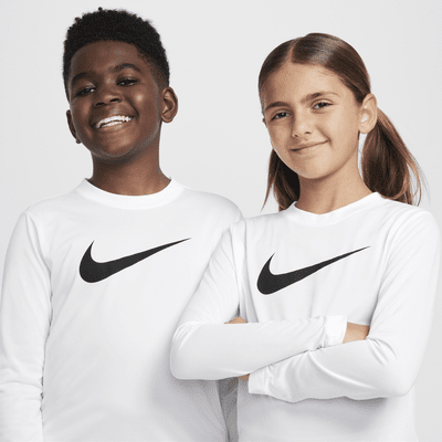 Playera de manga larga Dri-FIT para niño talla grande Nike Legend