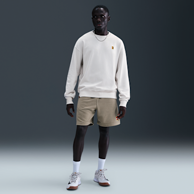 Męska bluza z dzianiny dresowej z okrągłym dekoltem NikeCourt