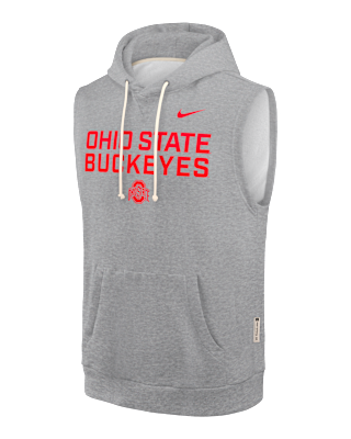 Мужское худи Ohio State Sideline Nike Dri-FIT College Sleeveless Pullover Hoodie