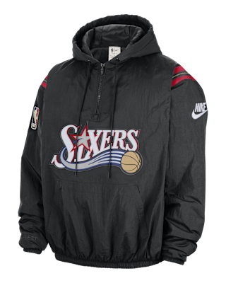 Мужское худи Philadelphia 76ers Hardwood Clasics Nike Therma-FIT NBA 1/2-Zip Hoodie