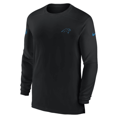 Men's Nike White Carolina Panthers Sideline Coaches Performance Long Sleeve Shirt Size: 3XL