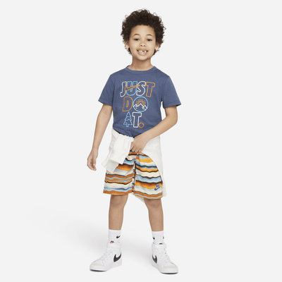Nike KIDS All Over Printed Logo T-shirt and Shorts Set boys