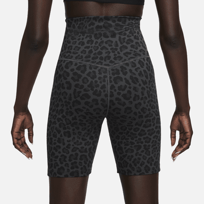 Nike One Women's High-Waisted 7" Leopard Print Biker Shorts