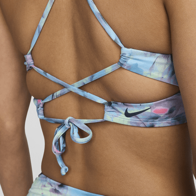 Top bikini con lacci Nike Swim – Donna