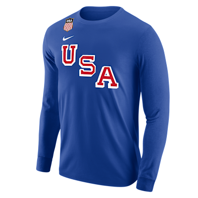 Quinn Hughes Nike USA Olympic Team 2026 "Gold Medal" Men's Long-Sleeve Name & Number T-Shirt