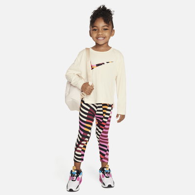Nike Long Sleeve Tee and Printed Leggings Set