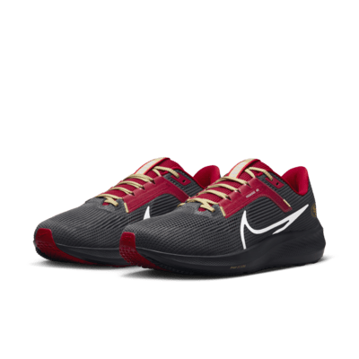 Nike Pegasus 40 (NFL San Francisco 49ers) Men's Road Running Shoes.