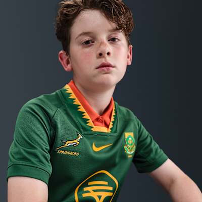 Springboks 2025/26 Stadium Home Nike Rugby Replika-Heimtrikot (ältere Kinder)