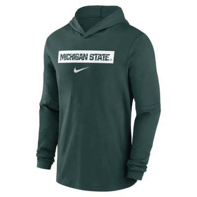 Michigan State Spartans Sideline Men's Nike Dri-FIT College Long-Sleeve Hooded Top