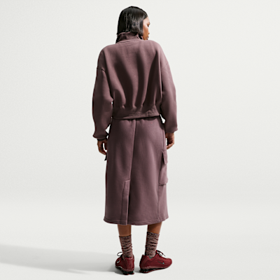 Falda midi cargo para mujer Nike Sportswear Phoenix Fleece