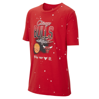 Camiseta Primark Nba Chicago Bulls A Rayas Niño Rojos Para Polera