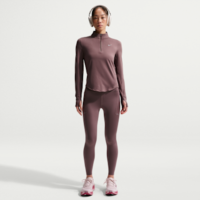 나이키 스위프트 여성 드라이 핏 UV 쿼터집 러닝 탑