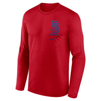 Dominican Republic National Baseball Team 2026 World Baseball Classic 2-Hit Legend Men's Nike Dri-FIT Long-Sleeve T-Shirt