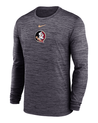 Мужская футболка Florida State Sideline Velocity Nike Dri-FIT College Long-Sleeve