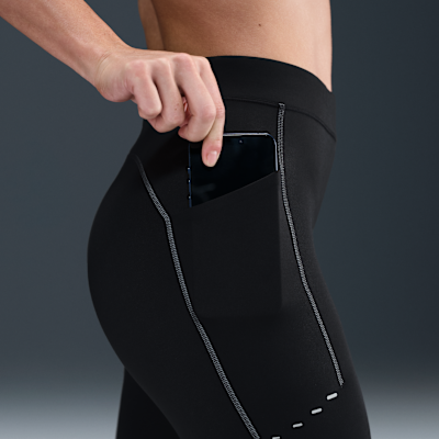 Leggings da running a 7/8 a vita alta con dettagli dal design rifrangente Nike Swift – Donna