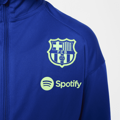 Pleteninová fotbalová sportovní souprava Nike Dri-FIT FC Barcelona Strike pro malé děti, třetí