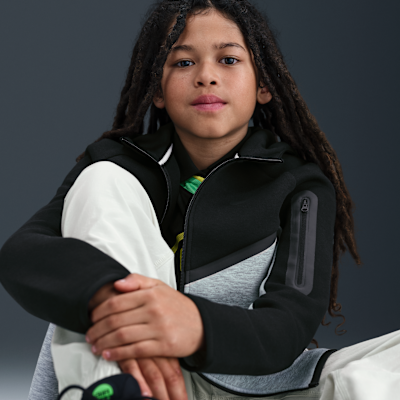 Felpa con cappuccio e zip a tutta lunghezza Nike Sportswear Tech Fleece (Taglia grande) – Ragazzo/a