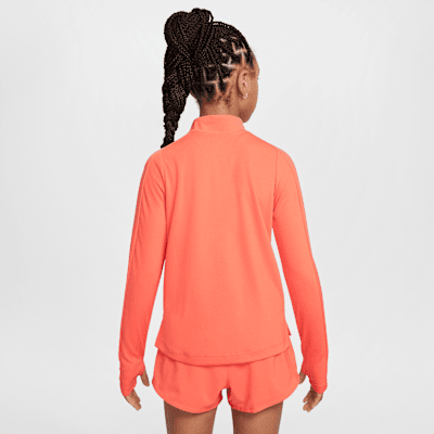 Haut à manches longues et 1/4 de zip Dri-FIT Nike pour fille