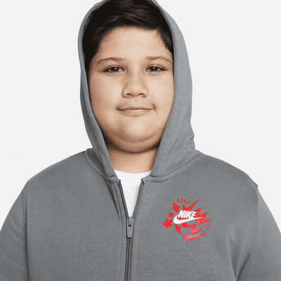 Nike Sportswear Big Kids' (Boys') Full-Zip Hoodie (Extended Size)