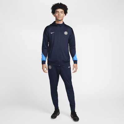 Chelsea F.C. Strike Men's Nike Dri-FIT Football Hooded Knit Tracksuit