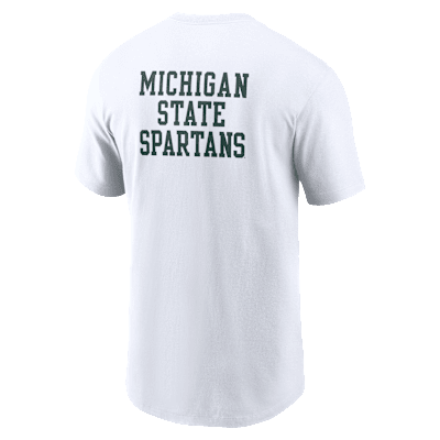 Michigan State 2-Hit Stacked Men's Nike College T-Shirt