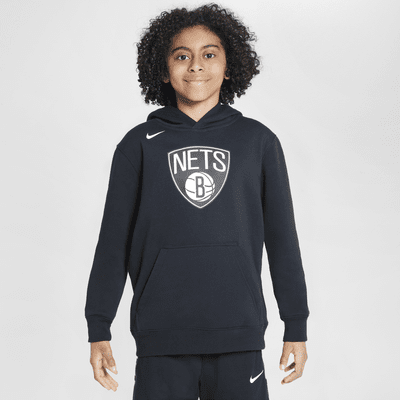 Brooklyn Nets Sudadera con capucha de tejido Fleece Nike de la NBA - Niño/a