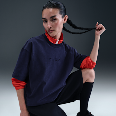 Nike Sportswear T-shirt met korte mouwen en recht design voor dames
