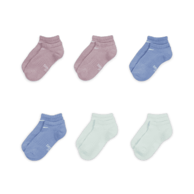 Nike Dri-FIT Little Kids' No-Show Socks (6 Pairs)