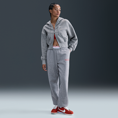 Sweat à capuche et zip court et ample Nike Sportswear Phoenix Fleece pour femme