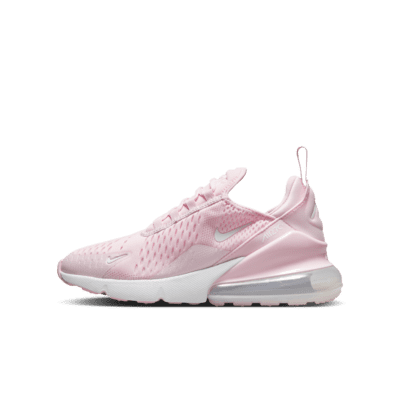 Girls Big Kids Air Max 270 Casual Shoes in Orange/White/White Size 3.5 Finish Line Girls Shoes Flat Shoes Casual Shoes 