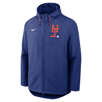 New York Mets Authentic Collection Men's Nike Therma-FIT MLB Full-Zip Hooded Jacket