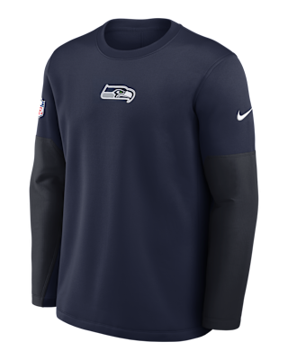 Мужская футболка Seattle Seahawks Scripted To Win Sideline Coach Nike Therma-FIT NFL Long-Sleeve