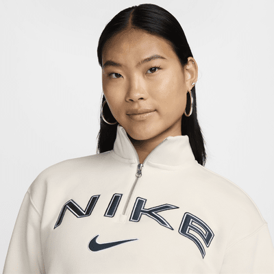 Nike Sportswear Phoenix Fleece Women's Oversized 1/4-Zip Logo Top