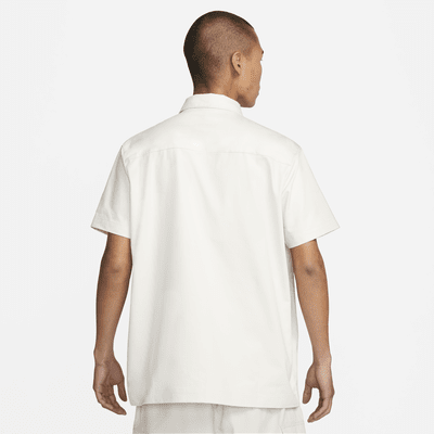 Nike Life Men's Woven Military Short-Sleeve Button-Down Shirt. Nike JP