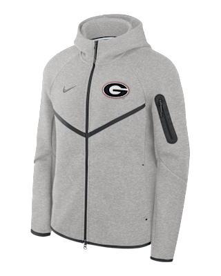 Мужская куртка Georgia Tech Fleece Windrunner Nike College Full-Zip Hooded для бега