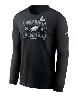 Мужская футболка Philadelphia Eagles Super Bowl LIX Champions '90s Inspired Nike NFL Long-Sleeve