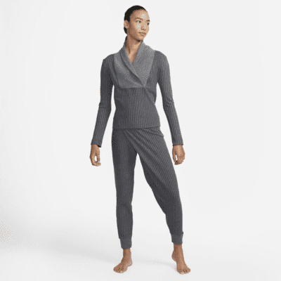 Sudadera de tela de canalé para mujer Nike Yoga Luxe