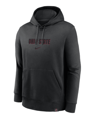 Мужское худи Ohio State Buckeyes Statement Wordmark Lockup Heavyweight Nike College Pullover Hoodie