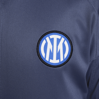 Maskinstrikket Inter Milan Strike Nike Dri-FIT-fodboldtracksuit til større børn