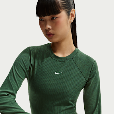 Nike Sportswear Chill Knit langærmet ribtop med tætsiddende pasform til kvinder