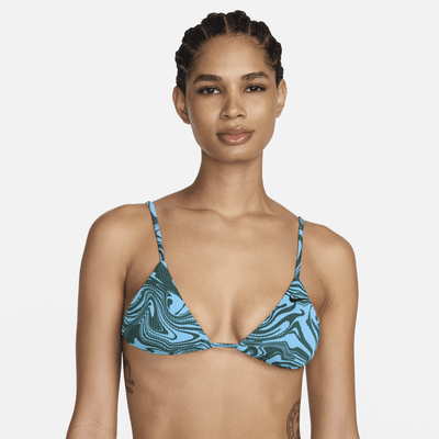 Prenda superior de bikini con correas para mujer Nike Swim Swirl